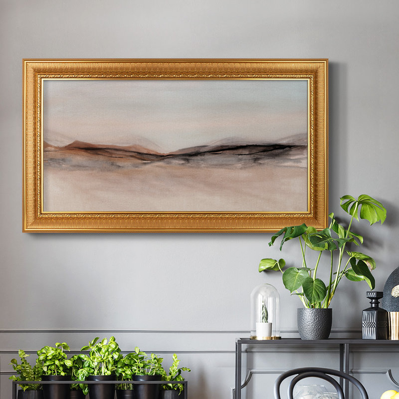 Toile encadrée de qualité supérieure «Near Frost Valley» - prête à être accrochée, H 21 po x l 37 po x P 1 po