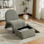 Fauteuil rembourré moderne avec repose-pieds en chenille