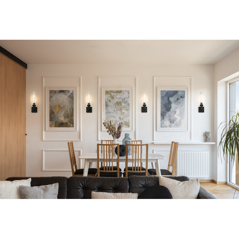 Applique murale 1 lumière Mortola, Noir mat