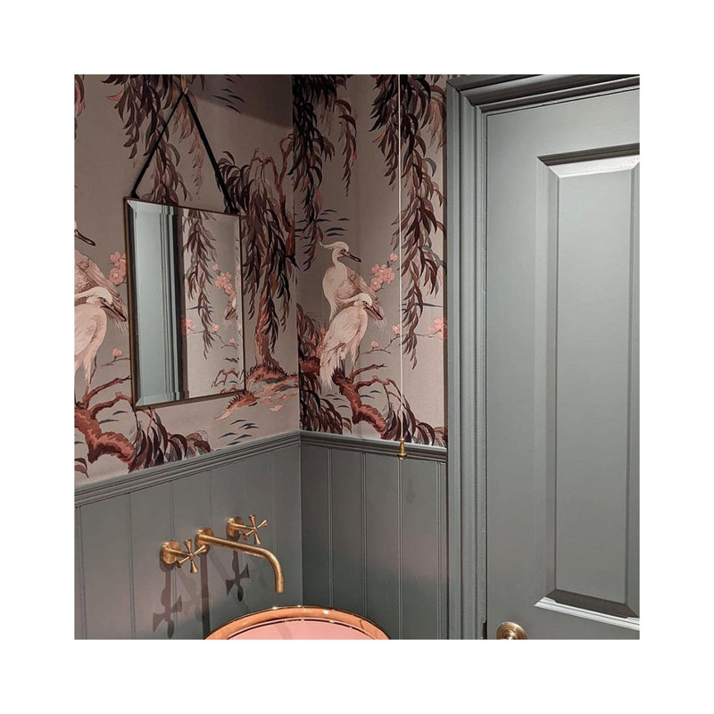 Zeus 9.84' L x 70.87" W Wallpaper Roll, Eau De Nil