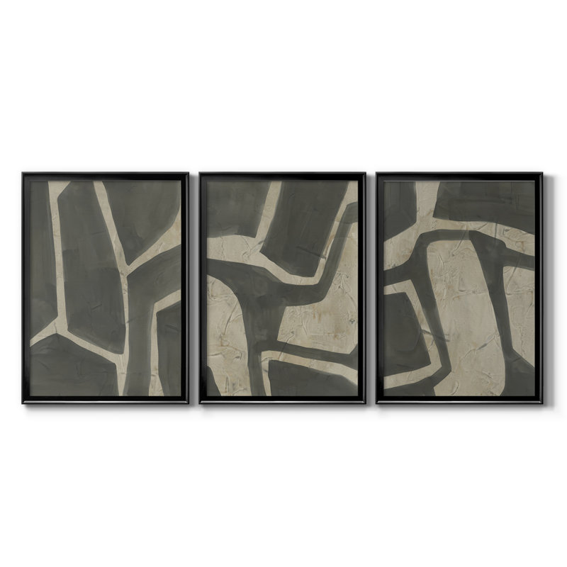 Casse-tête de puzzle I - Toile tendue avec châssis sur mesure - 3 pièces, Noir, H 21 po x l 30 po