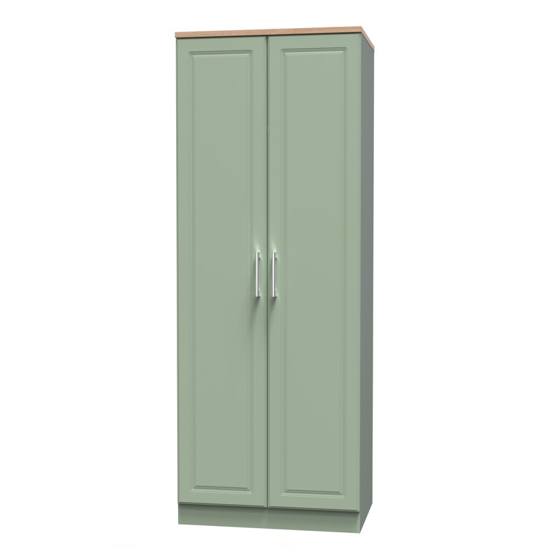 Aalysia Manufactured Wood Wardrobe, Reed Green/Bardolino Oak