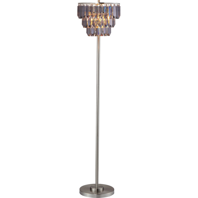 Pippino 60.5'' Candelabra Floor Lamp, Smoke Gray