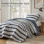 2 édredons à rayures teintées simple / simple TG avec couleur durable, texture douce, rembourrage respirant et certification pour un sommeil à rayures, le tout paisible-131465083