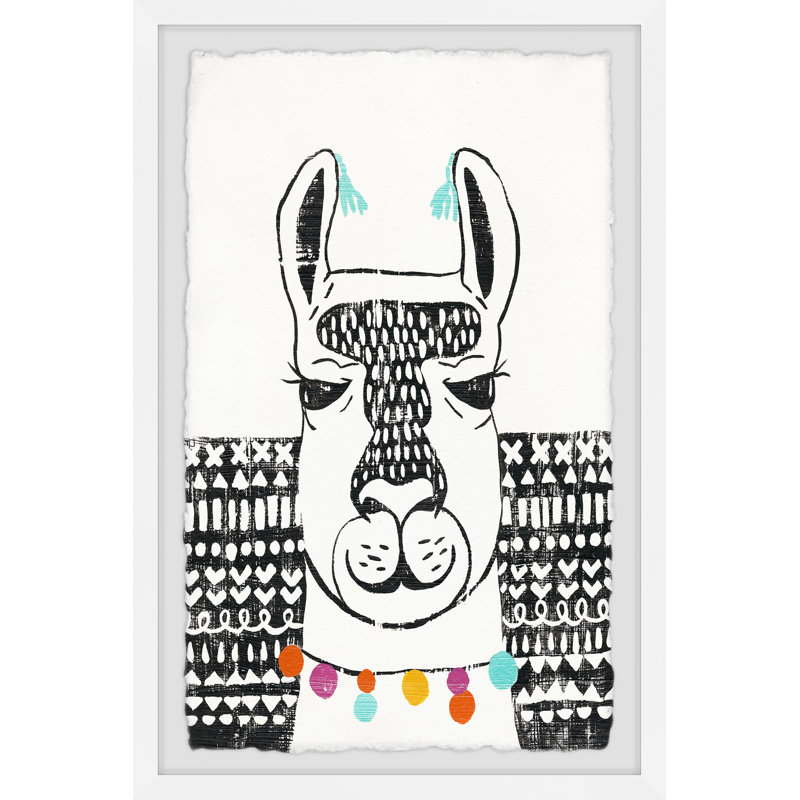 Garret Llama Necklace - Graphic Art, 45cm H x 38cm W