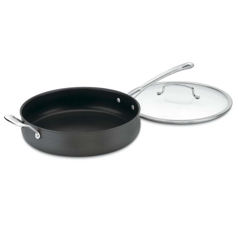 Cuisinart 12 in. Hand-Anodized Aluminum Saute Pan with Lid