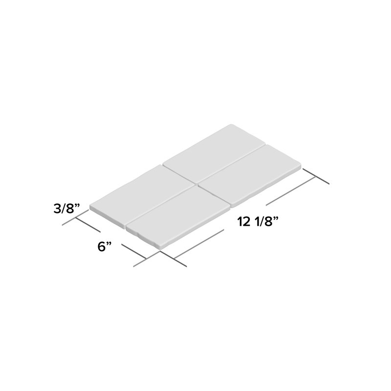Antic Craquelle 3" x 6" Ceramic Brick Look Tile, Craquele Soho Gray