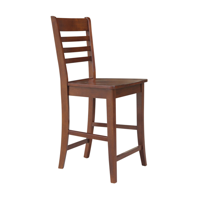 Guzik Solid Wood Counter Stool, Espresso