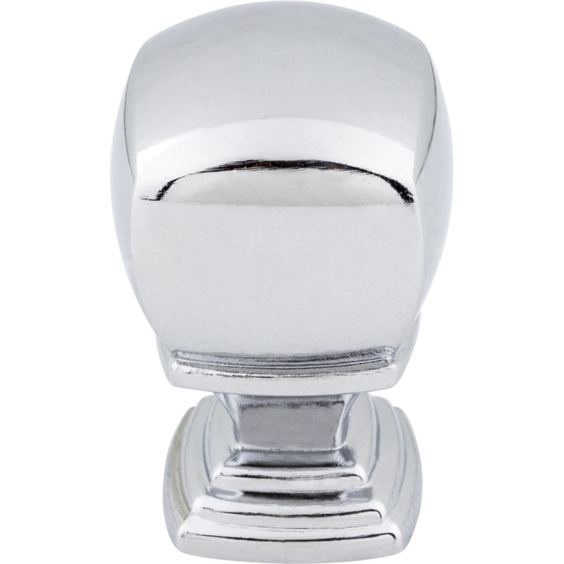 Katharine Square Knob, 1 3/8", Polished Chrome