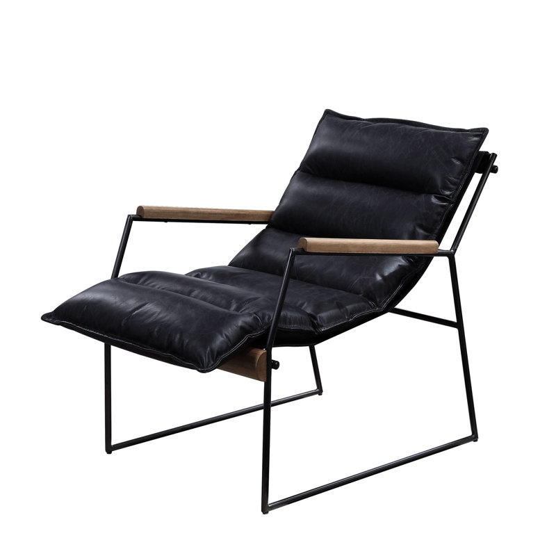 Chaise rembourrée en cuir avec base de traîneau stable - Couleur pour finition de salon