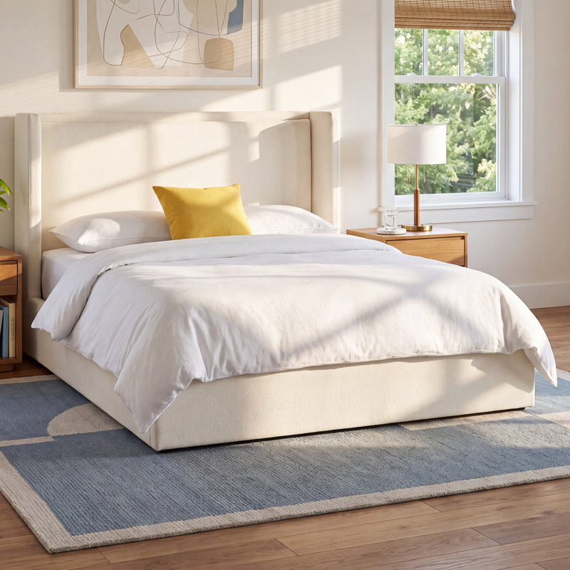 Rosehilde Upholstered Wingback Bed, King