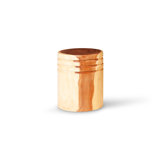 Groove Solid Wood Drum End Table