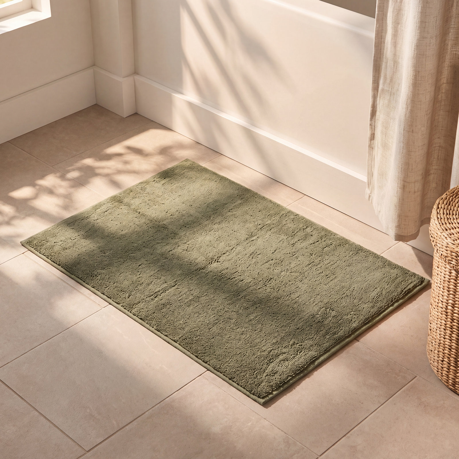 Lisbon Cotton Bath Mat, 24" W x 40" L, Loden