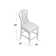 Colne Queen Anne Back Side Chair in Antique White/Brown