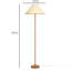 Lampe sur pied en cuir végétalien naturel et raphia Keria