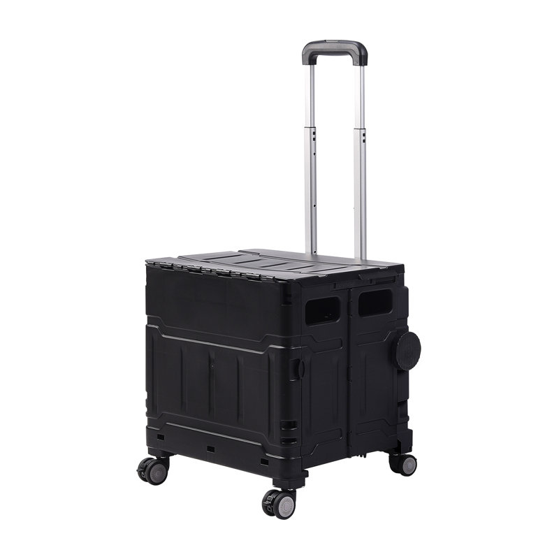 93cm H Utility Cart, 93cm H x 39.50cm W x 33.50cm D, Black