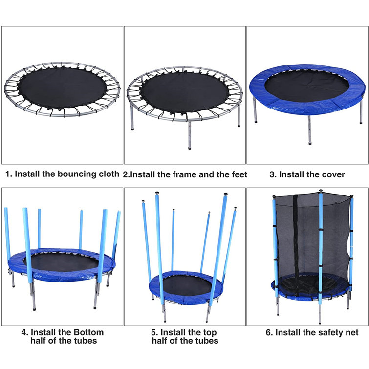 Redcamp 55 Foldable Hexagon Indoor Kid Trampoline with Safety Enclosure