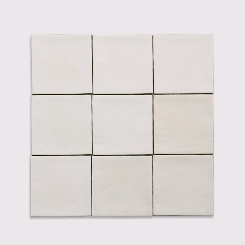 Celine 4" x 4" Porcelain Mosaic Sheet Wall & Floor Tile, White
