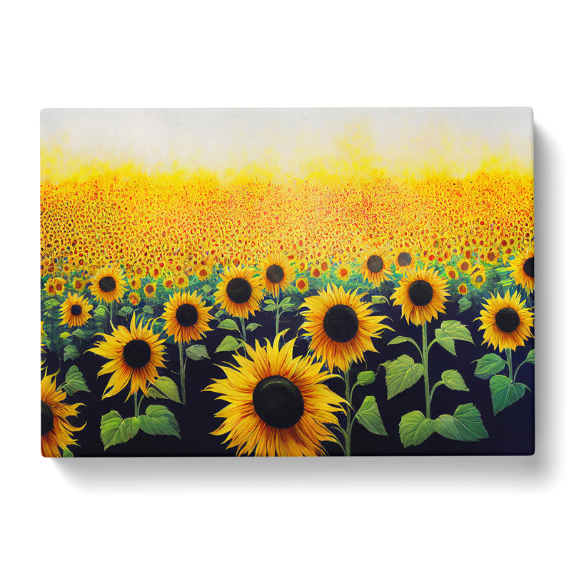 Sublime Sunflower Field - Wrapped Canvas