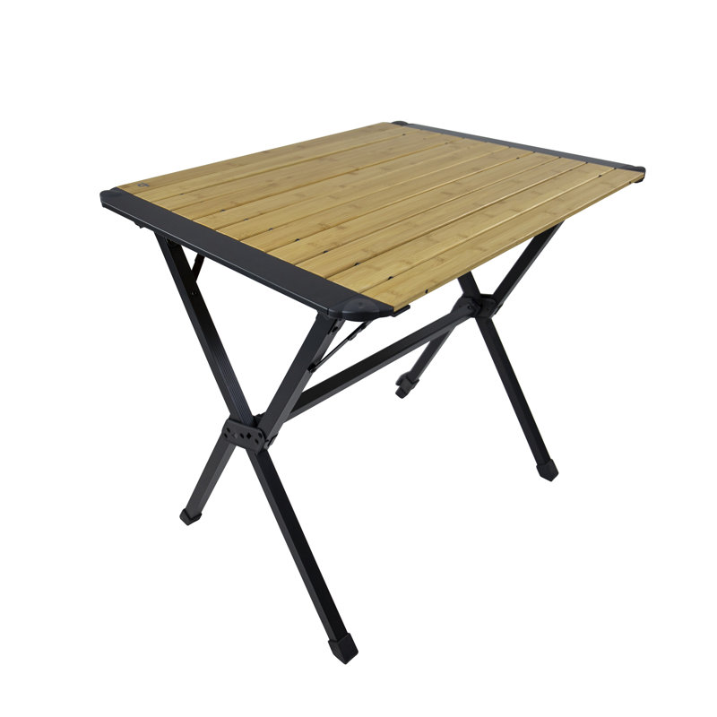Aneliya Rectangular Solid Wood Outdoor Camping Table - 80 cm W 63 cm D