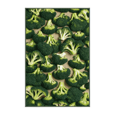Washable Broccoli Vegetables Area Rug