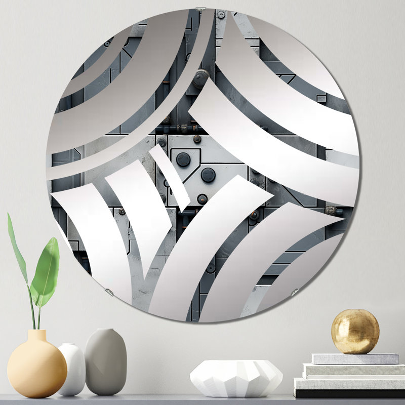Béton industriel - Miroir décoratif, 31,4 po x 31,4 po