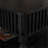 Lift Top Coffee Table with Storage, Solid Wood Black, Fluted Columns-1648309091