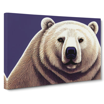 Graceful Polar Bear - Wrapped Canvas