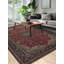 Tapis traditionnel élégant 8 x 12 motifs floraux rouges