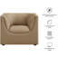 Fauteuil en velours taupe Dunkley-964024517