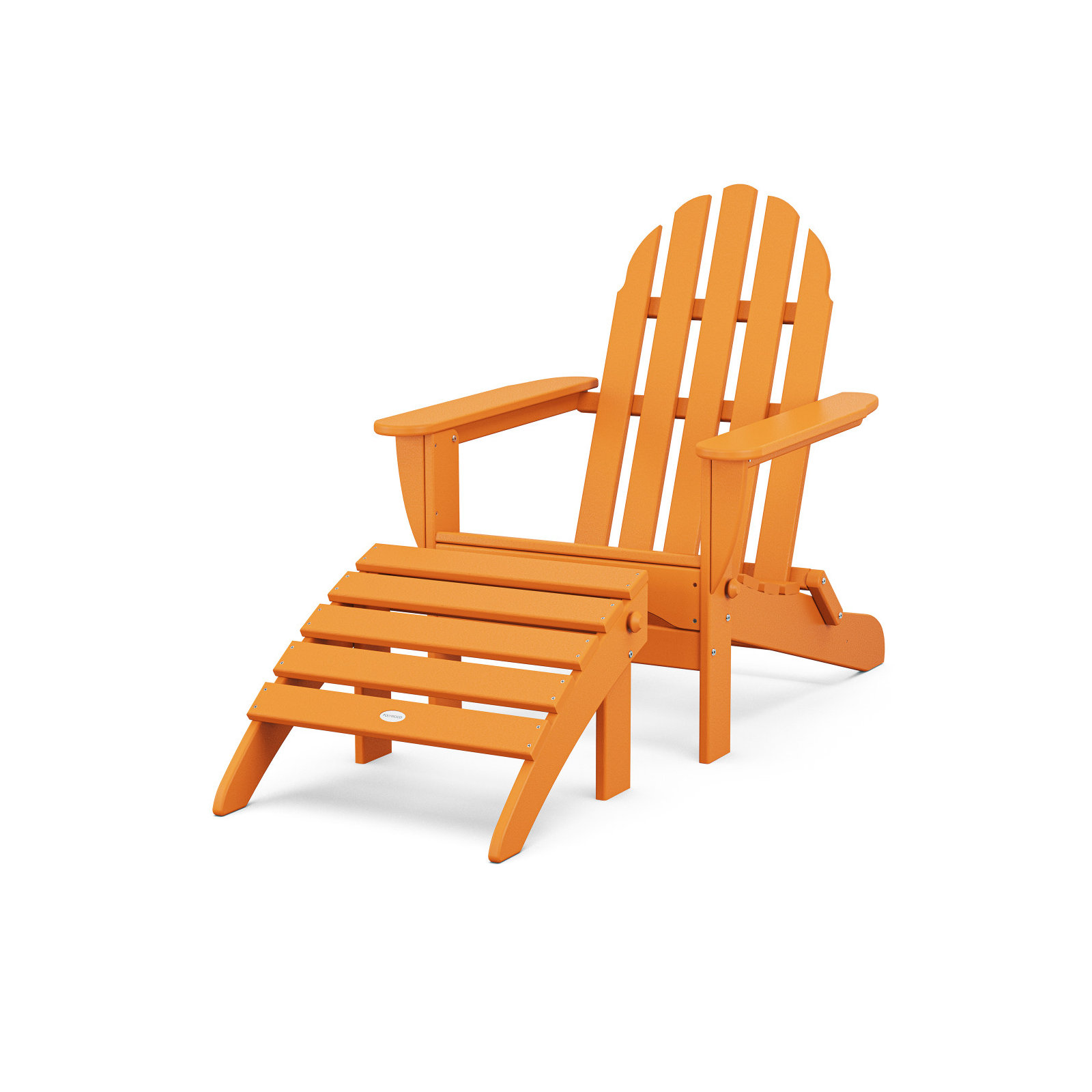 POLYWOOD Classic Adirondack 2-Piece Set, Orange