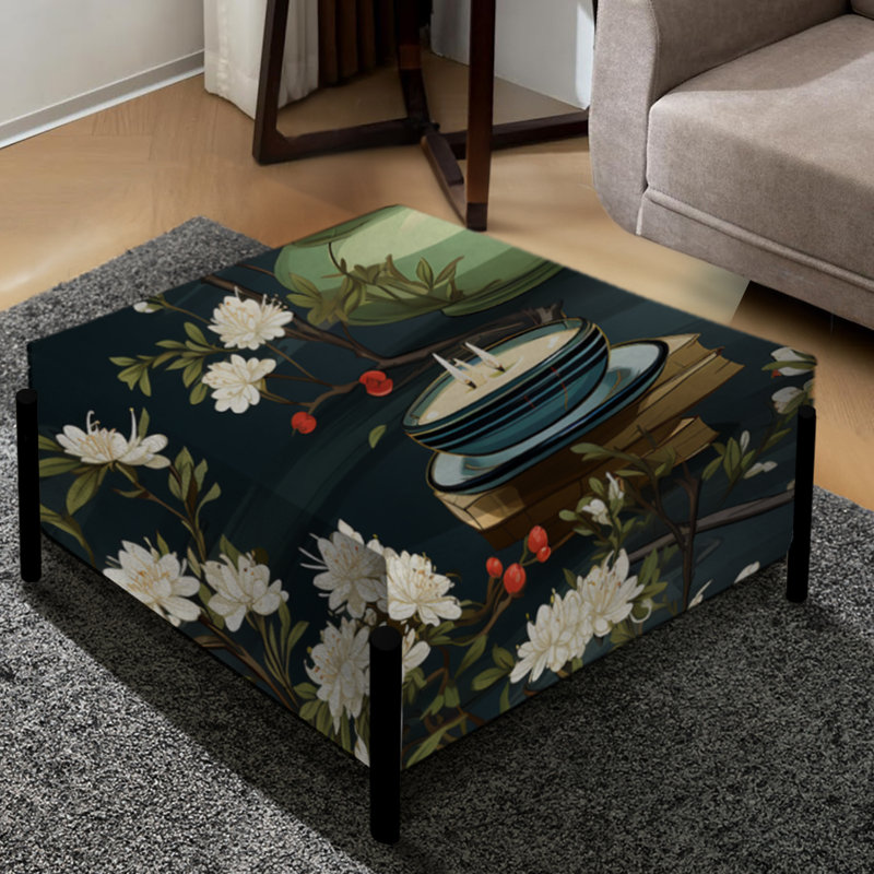 Serene Tea Cerémonie - Grand repose-pieds carré chinois