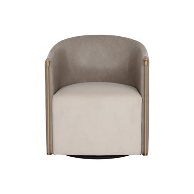 FAUTEUIL DE GALETTE PIVOTANT LEONTINE - GELLAR EARTH / EGLINTON ESPRESSO