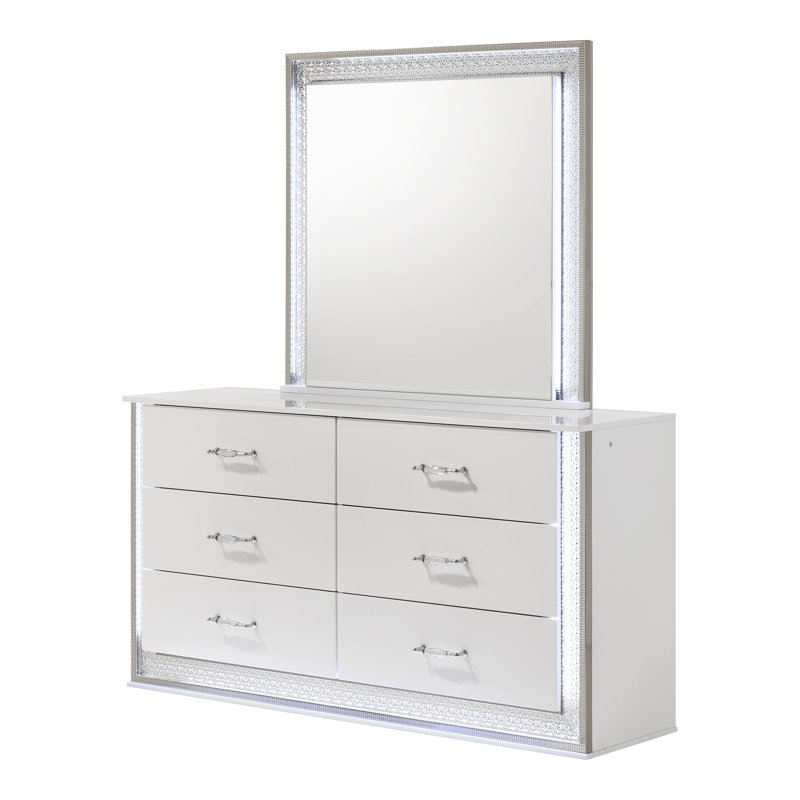 Ensemble commode 2 pièces avec miroir Divala