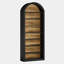 Étagère de rangement ouverte 79,53 "à 8 niveaux noir et brun pour salon-1318595705
