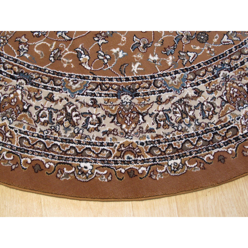 Floral Area Rug in Brown