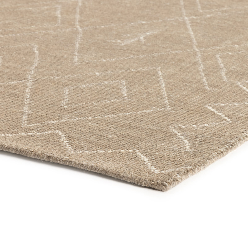 Tapis marocain noué à la main Celimar, Rectangle 9 pi x 12 pi, Taupe