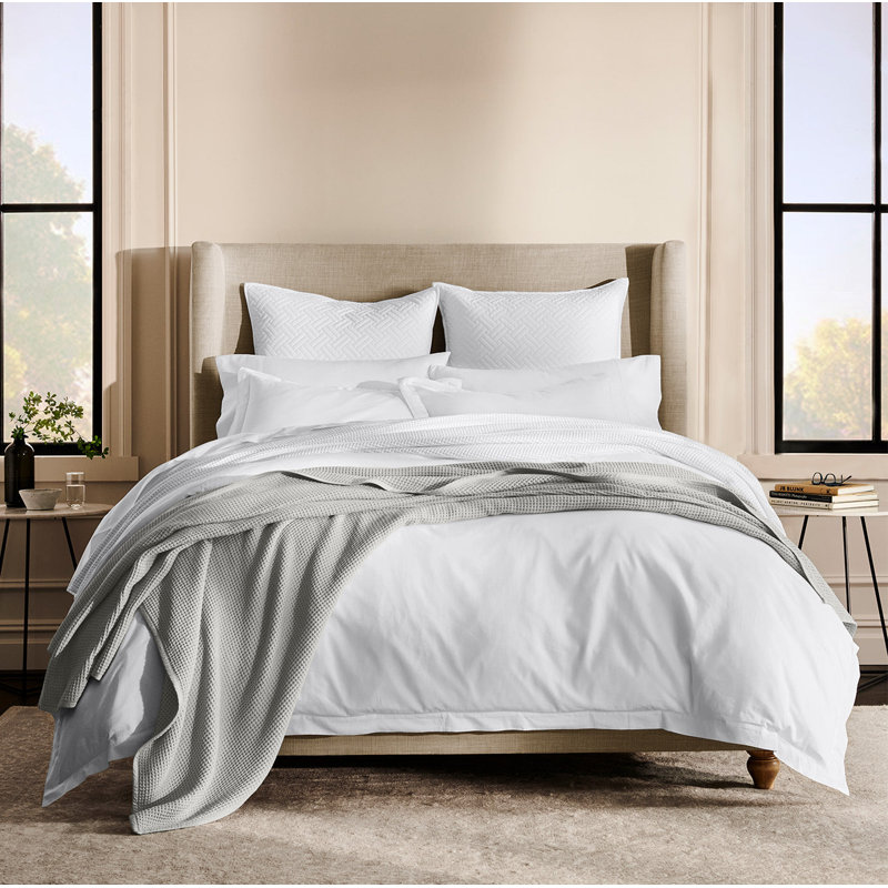 Waffle Bed Blanket, King, Pewter
