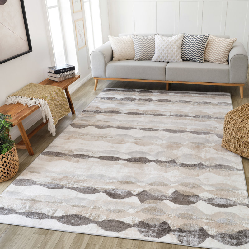 Tapis rectangulaire Kennily avec envers antidérapant, Rectangle 6 pi 3 po x 9 pi 6 po