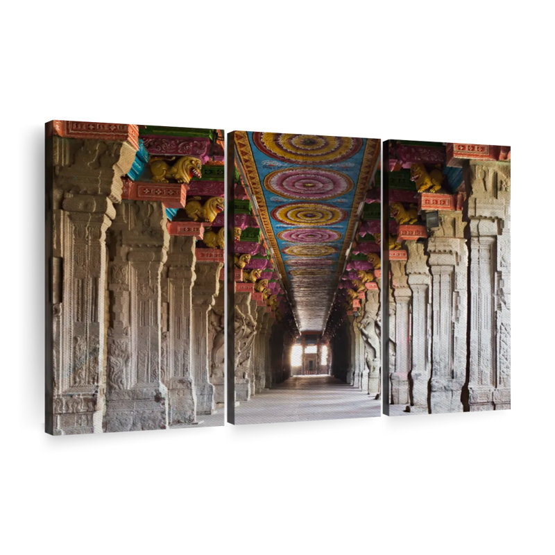 Ensemble de 3 colonnes sur toile Meenakshi, H 20 po x l 33 po x P 1,25 po
