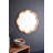  Wall Mirror, Woven Cane Wrapped Flower Shaped Framed Mirror 20"H, Tan Cane Glass & MDF Frame