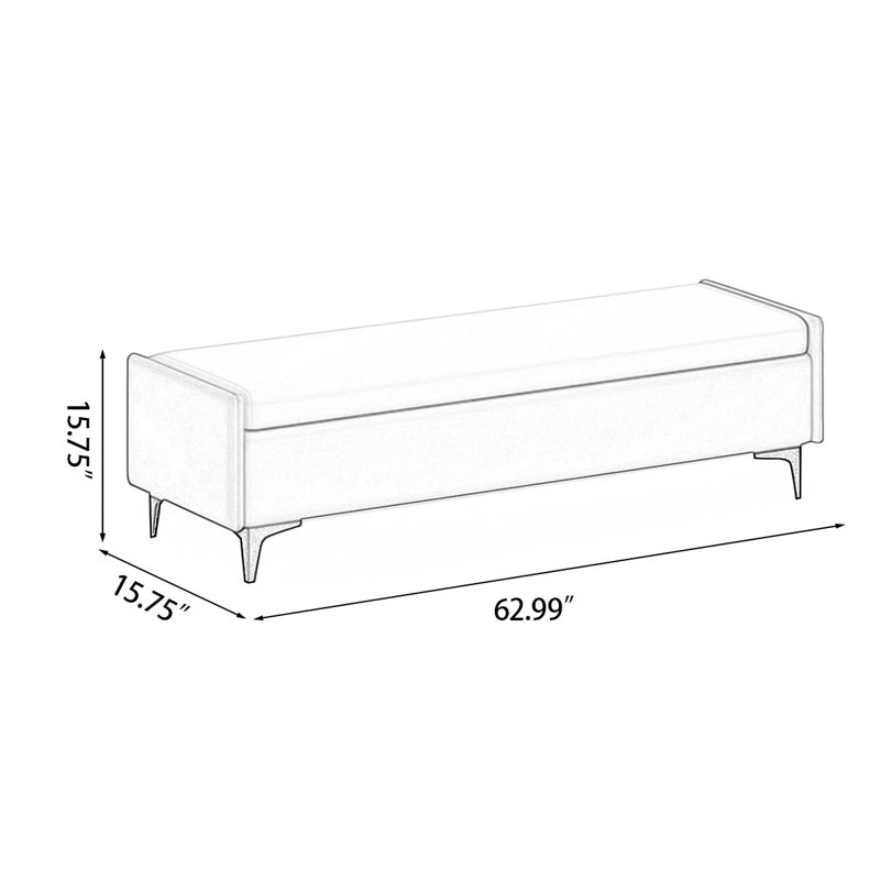Banc avec revêtement, Orange