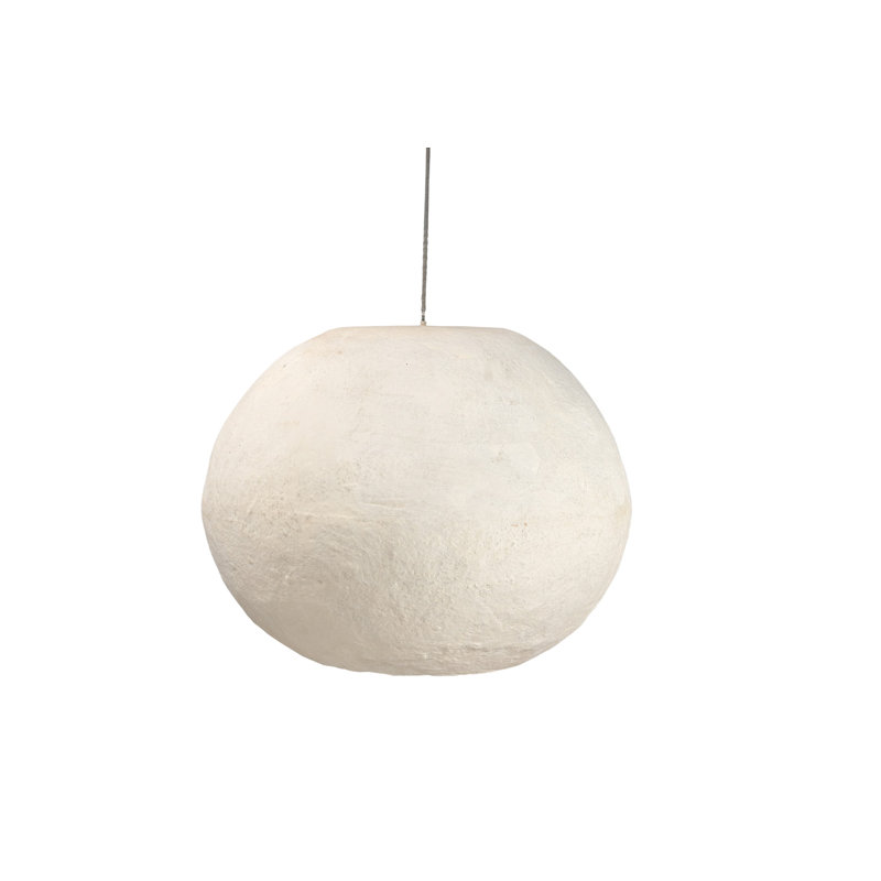 Grand luminaire suspendu en papier mâché, H 21 po x l 15 po x P 21 po