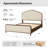 Elfine Traditional Upholstered Oak Wood Bed and Nailhead Trim-253424387