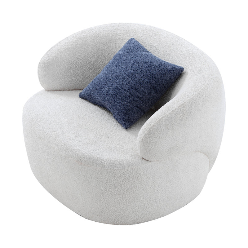 Fauteuil pivotant avec chaise demi-tonneau et fauteuil, Gris