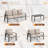 7 Person Outdoor sofa set Aluminum Patio Conversation Set with Coffee Table-1377308494-1377308490