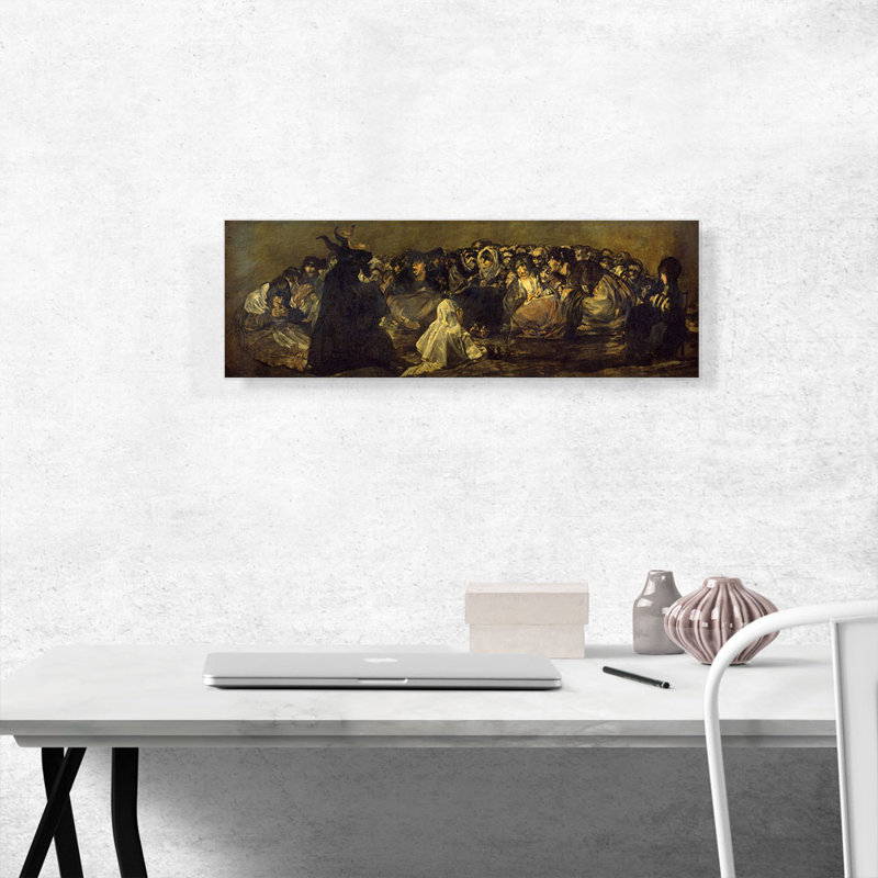 «The Great He-Goat 1823» par Francisco Goya, reproduction d'art sur toile panoramique, H 12 po x l 36 po x 1,5 po