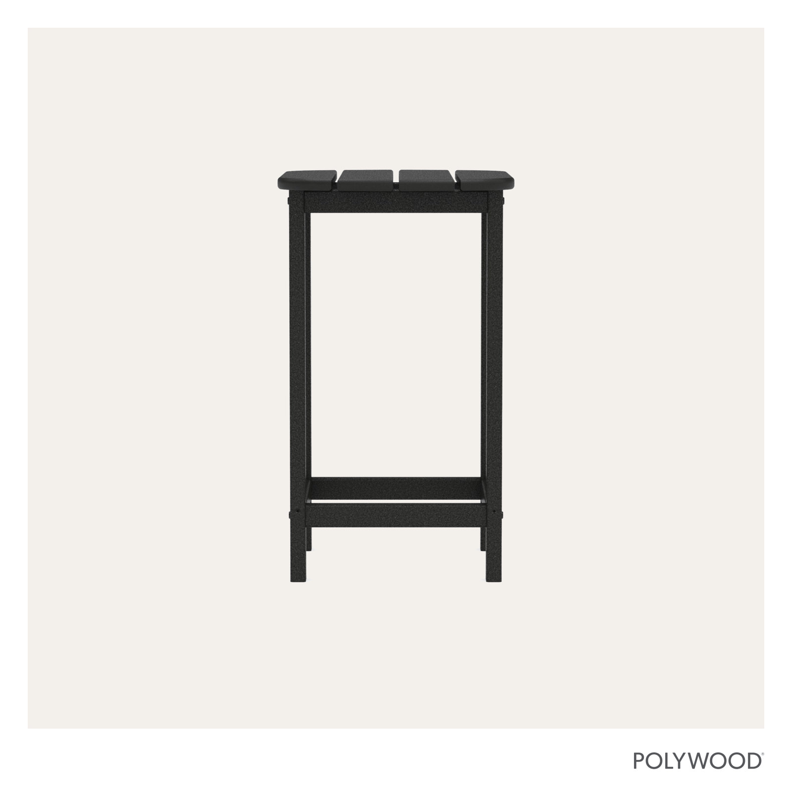 POLYWOOD® South Beach 19" Patio Side Table, Black