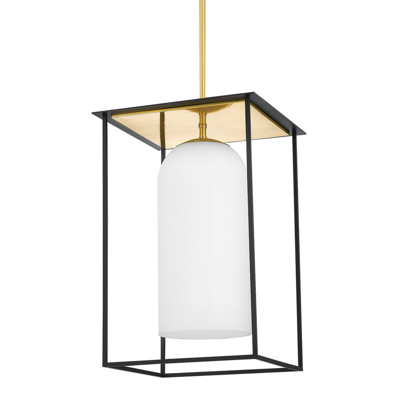 Petit luminaire suspendu 1 lumière Teres, H 28 po x l 11 po x P 11 po, Argent