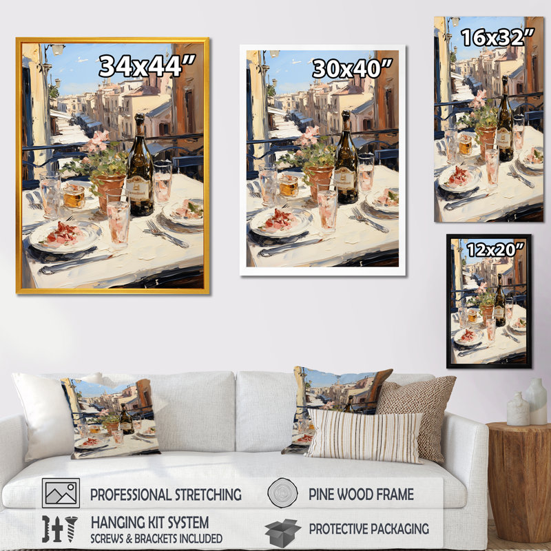 Petit déjeuner français - petit déjeuner, art mural, H 20 po x l 12 po x P 1 po